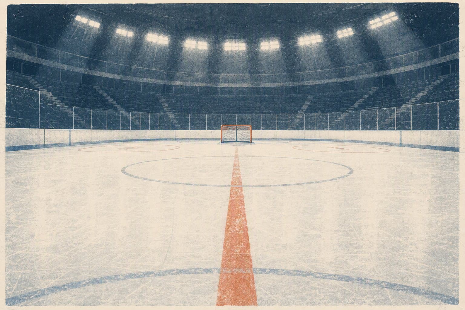 ice rink shootout - illustration, Jake Team LLC