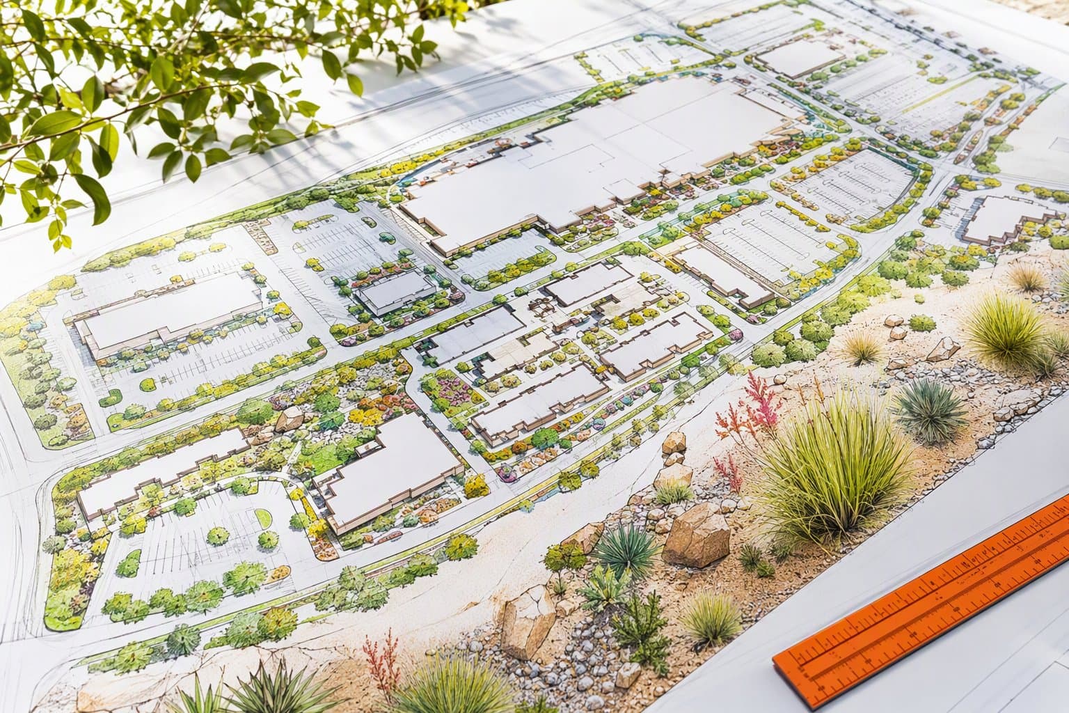 Celina xeriscape design - illustration, Jake Team LLC