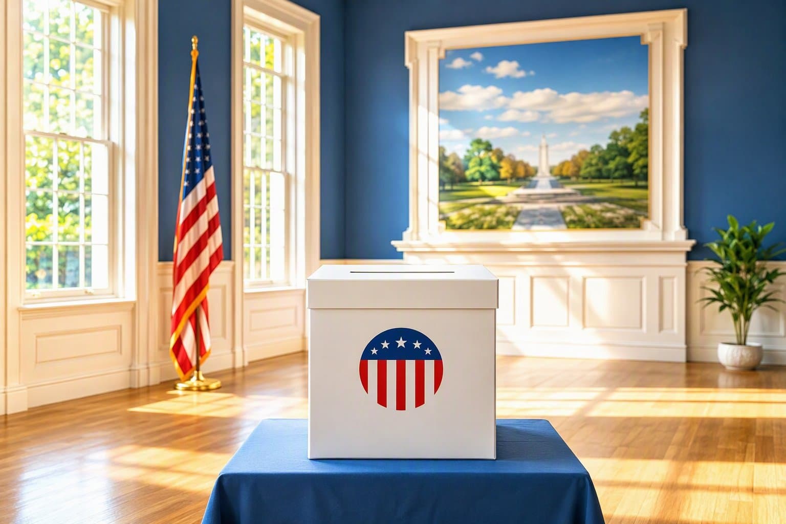 early voting ballot box - illustration, Jake Team LLC