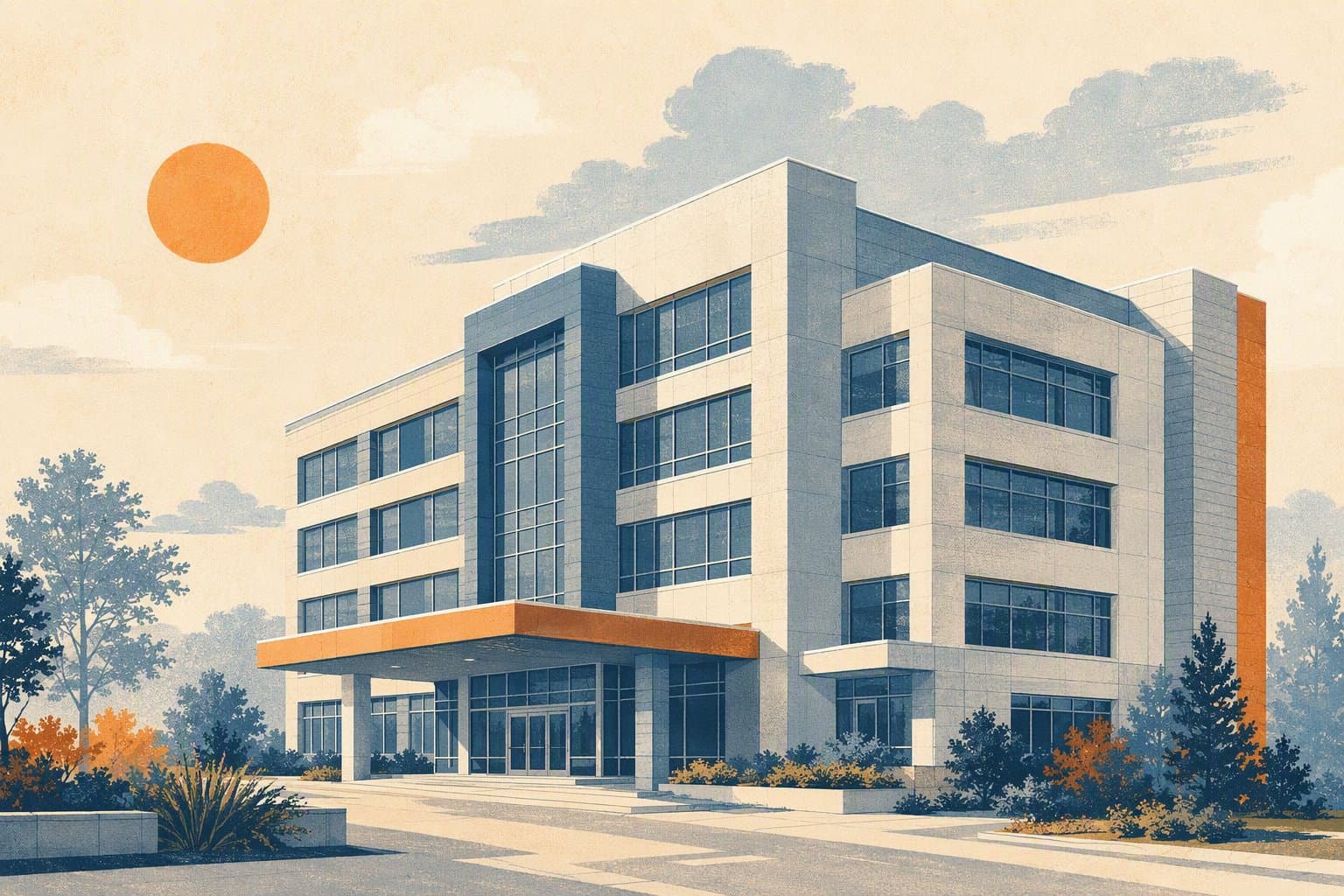 community healthcare facility - illustration, Jake Team LLC