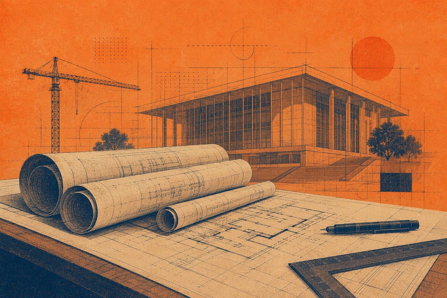 Civic Development Blueprint - illustration, Jake Team LLC