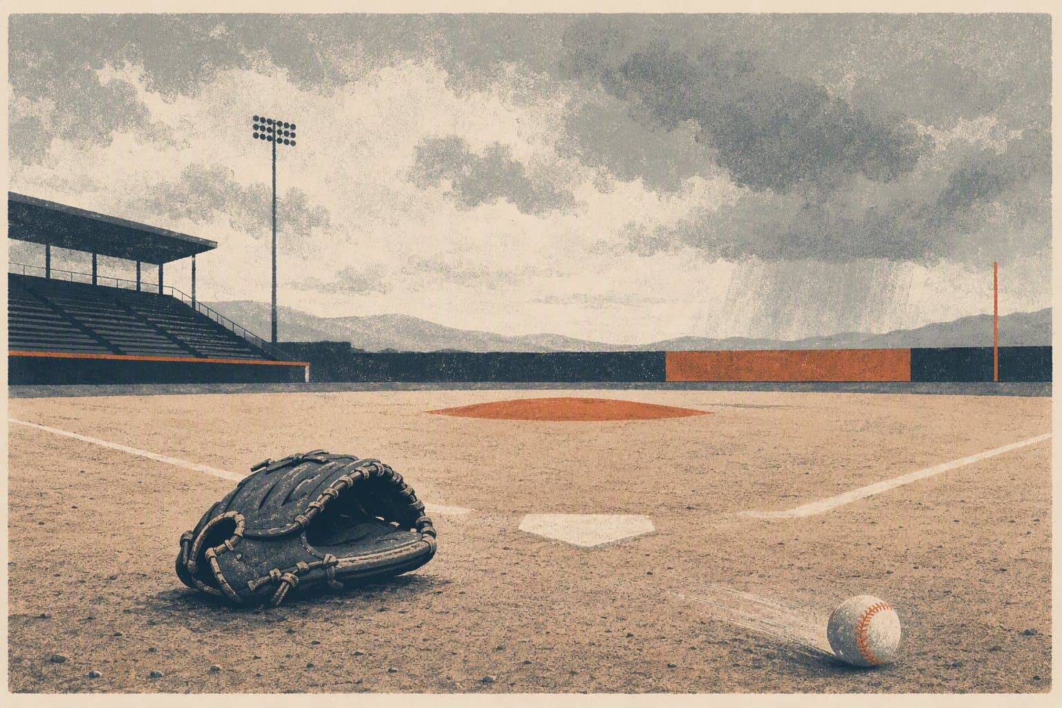 Road Baseball Loss - illustration, Jake Team LLC