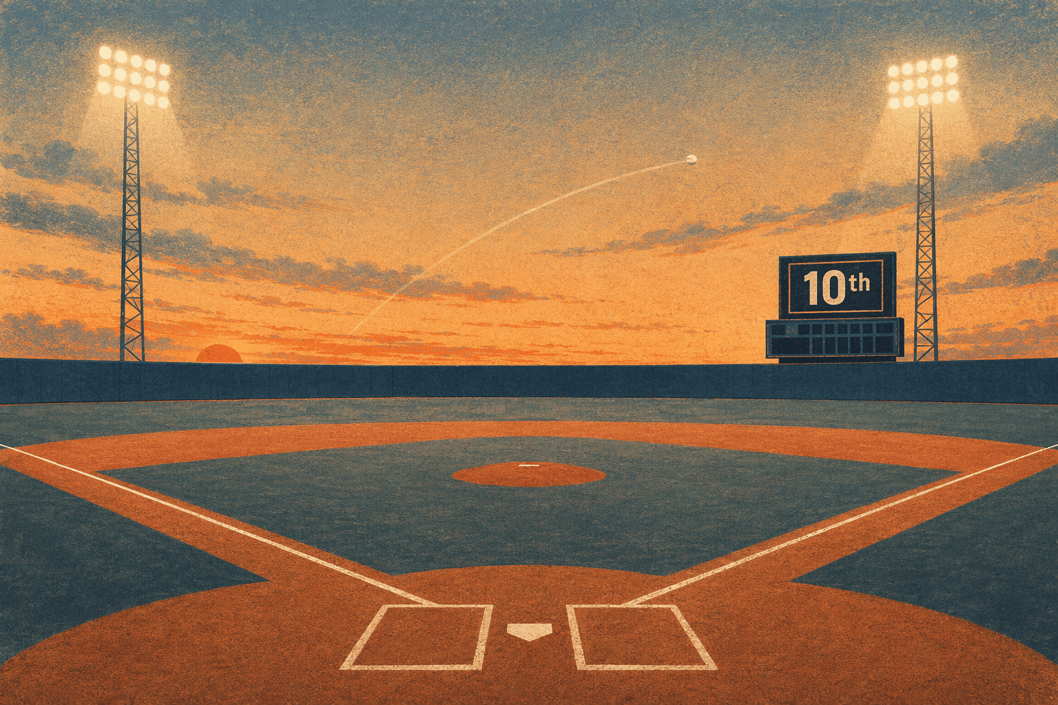 Extra-Inning Homer - illustration, Jake Team LLC