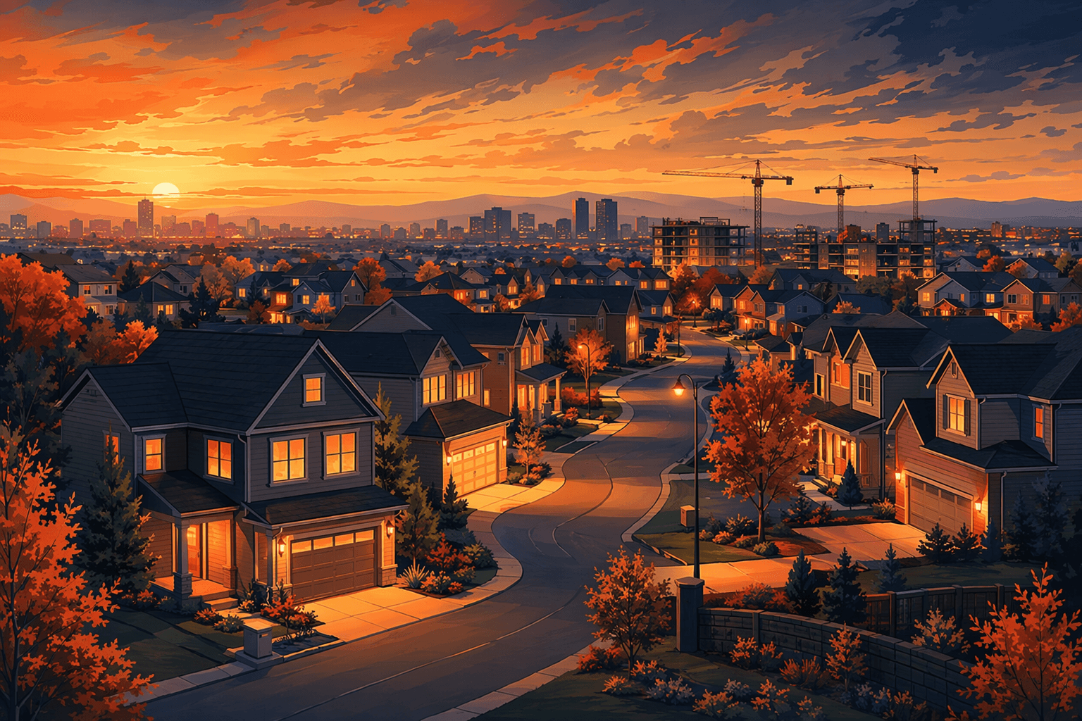Suburban Growth - illustration, Jake Team LLC
