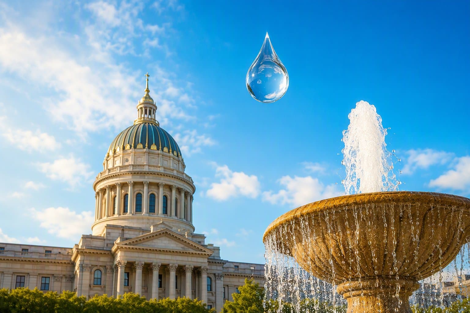 Civic water conservation - illustration, Jake Team LLC