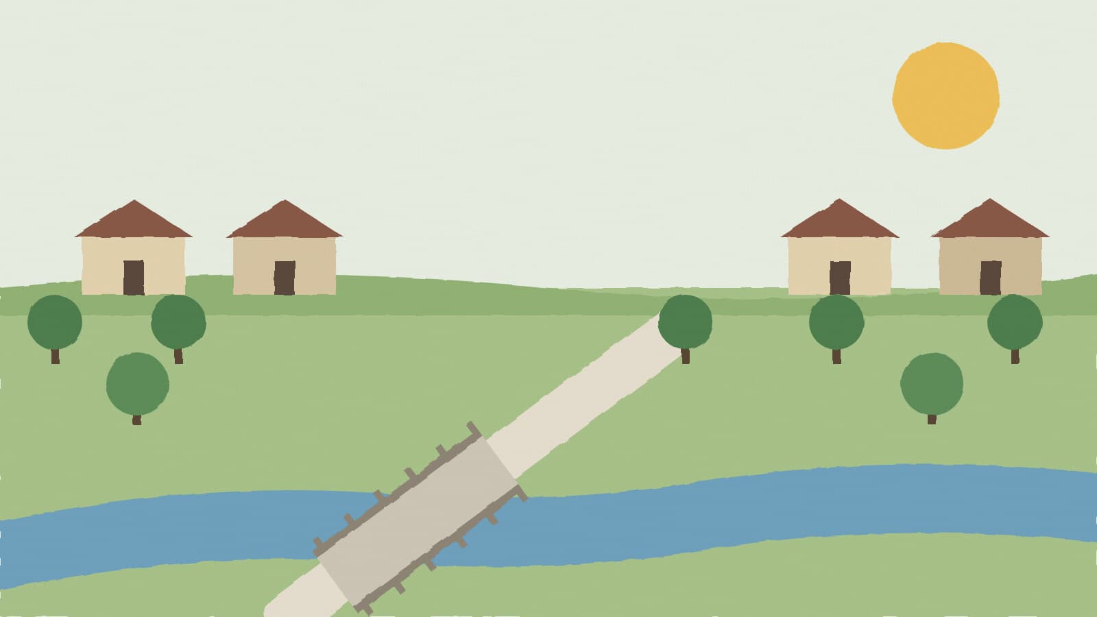 Neighborhood trail and footbridge - illustration, Jake Team LLC