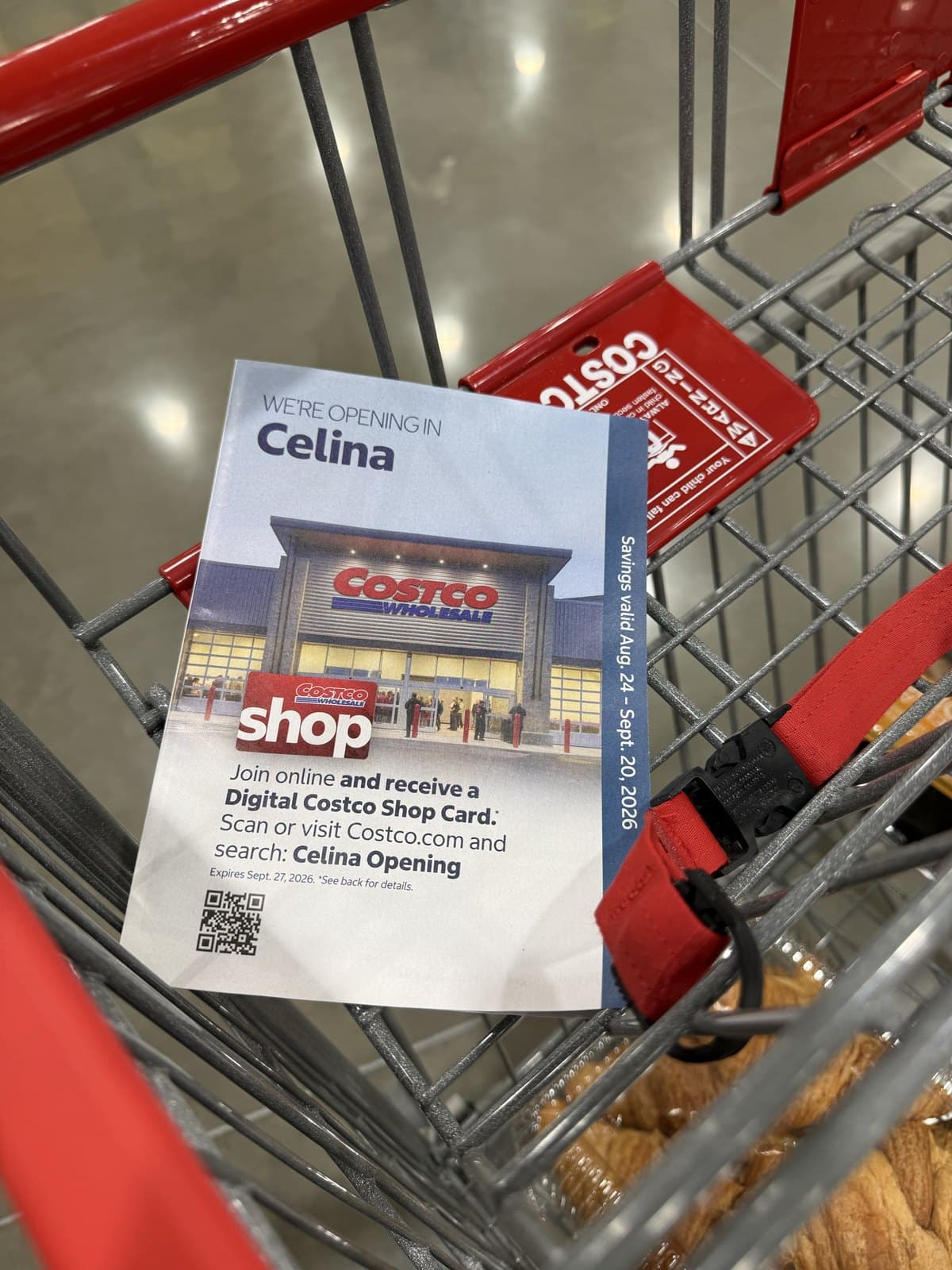 A membership promotion for the Celina opening, offering a digital shop card to people who join online. Staff photo.