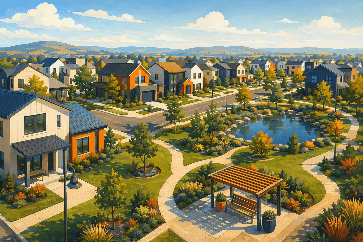 Housing development - illustration, Jake Team LLC